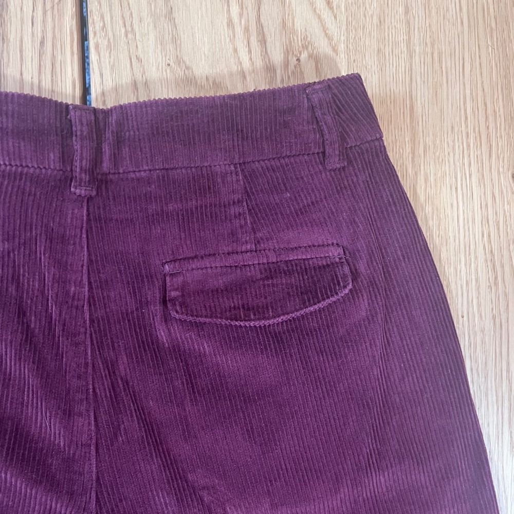 Old Navy Corduroy Wide Leg Pants Womens 2 Purple Burgundy Dark Academia Retro